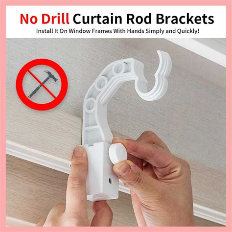 metal brackets things to hold curtain rod holes|curtain rod brackets.